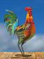 Preview: Gartenfigur Hahn Volker Metall Vogel bunt