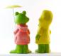 Preview: Dekofiguren Frosch Frösche mit Regenschirm Garten Regenjacke Paar - Balkon