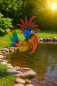 Preview: Dr. Vogel Figur Garten Metall bunt 55cm groß witzig Gartenfigur Gartendeko