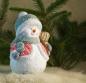Preview: Kleiner Schneemann Dennis mit rotem Schal 19cm Deko Figur Weihnachten Winter