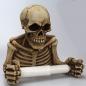Mobile Preview: Totenkopf als Toilettenpapierhalter ca. 19 cm x 20 cm Skelett Halter Skull Schädel