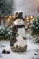 Preview: Riesengroße Schneemann Figur für drinnen und draußen:  ca 50cm hoch
