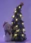 Mobile Preview: LED Winter Deko Schneemann Micha mit seinem Weihnachtsbaum... 50cm Weihnachtsbaum mit LED Beleuchtung
