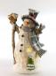 Mobile Preview: Großer Schneemann Steven mit Schal 23cm Figur Weihnachten LED Licht Winter Deko