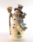 Mobile Preview: Großer Schneemann Steven mit Schal 23cm Figur Weihnachten LED Licht Winter Deko