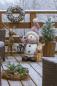 Preview: Schneemann Deko Figur auf Terrasse