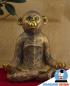 Mobile Preview: Goldener Yoga Affe Pamtetu Große Deko Figur Buddha Haltung Feng Shui Trend Cool