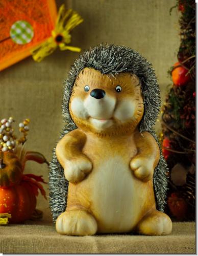 Igel Deko Garten Figur Gartenzwerg Herbst Sommer