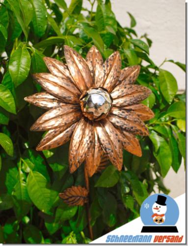 XL Dekoblume Metall bronze Gartenstecker Metall Geschenk top dekorativ 65cm