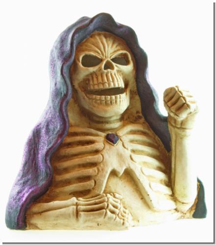 Riesen Skelett Teelichthalter Schädel Skull Kerzenhalter 43cm hoch Halloween