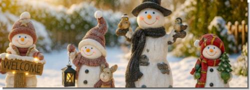 Riesengroße Schneemann Figur für drinnen und draußen:  ca 50cm hoch