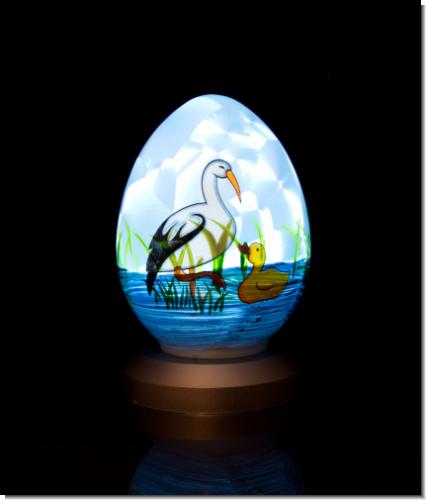 LED Nachtlicht Storch Geschenk Baby Geburt Taufe Klapperstorch Ente Leuchte