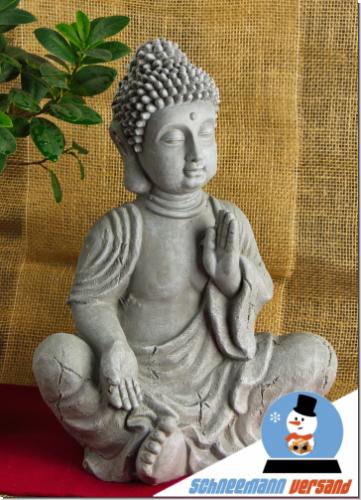 Großer Thai Buddha Budda Stein Optik Figur