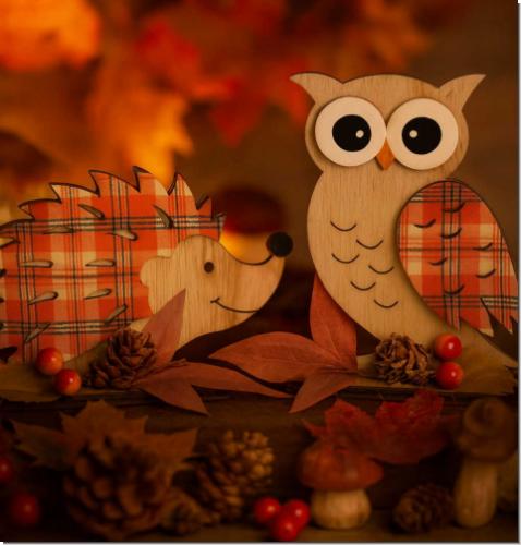 herbstdeko-holzfiguren-eule-igel