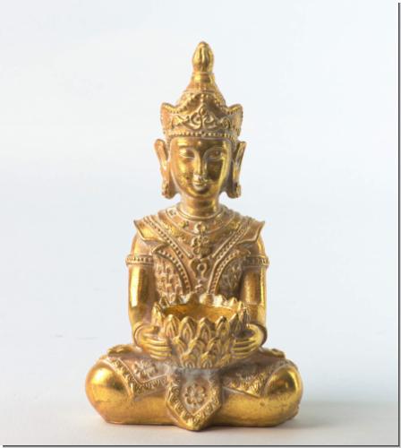 Kleiner Thai Buddha Budda Teelicht Halter Figur Statue Feng Shui 19 cm sitzend
