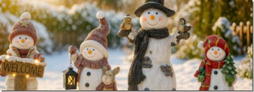Riesengroße Schneemann Figur für drinnen und draußen:  ca 50cm hoch