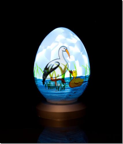 LED Nachtlicht Storch Geschenk Baby Geburt Taufe Klapperstorch Ente Leuchte