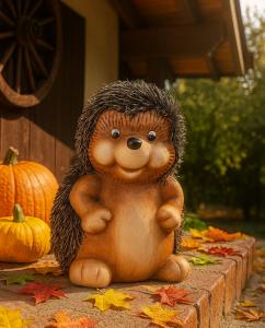 Igel groß Garten Figur Herbst 30cm Gartenzwerg