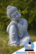Budda Stein Optik müde Thai Buddha Garten Figur Statue Feng Shui ca.35 cm