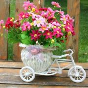Blumen Dreirad Fahrrad Korb für Blumen Vase Deko Blumentopf