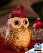 Teelichthalter  Schneemann Heinz mit rotem Schal 22cm groß Figur Weihnachten NEU 